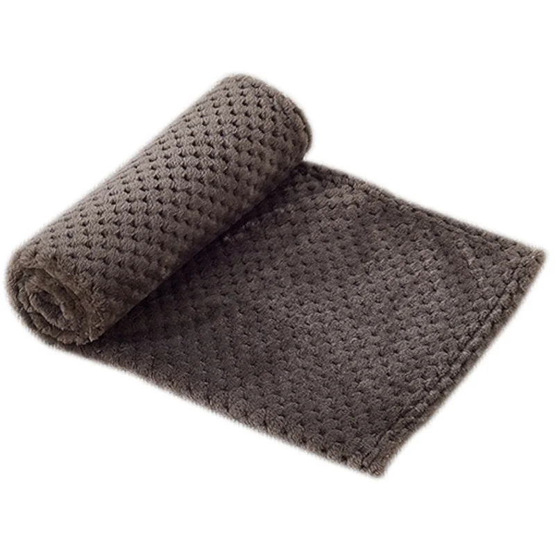 Мягкое одеяло для домашних животных плюшевое сна собаки однотонное моющееся