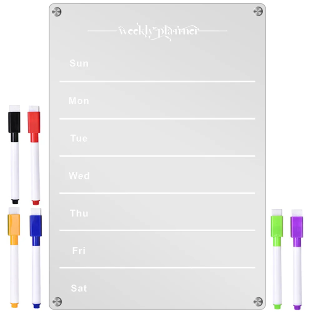 

Weekly Plan Message Board Practical Dry Erase Refrigerator Boards Fridge Magnetic Acrylic Do List Planning