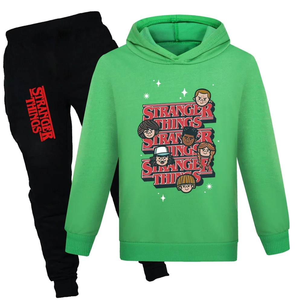 

Stranger Things 4 Children Clothing Set Spring Autumn Baby Boys Girls Tracksuit Kids Hoodies T-shirts Pants 2 Pieces Sets