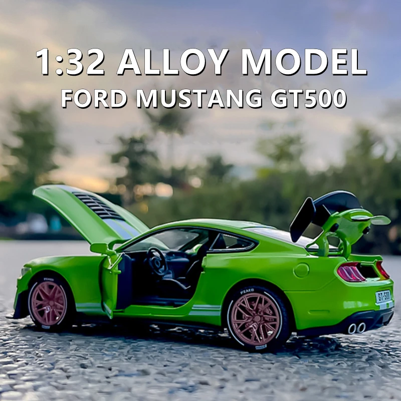 

1:32 Ford Mustang Shelby GT500 Alloy Sports Car Model Diecast & Toy Vehicles Metal Car Model Simulation Collection Kids Toy Gift