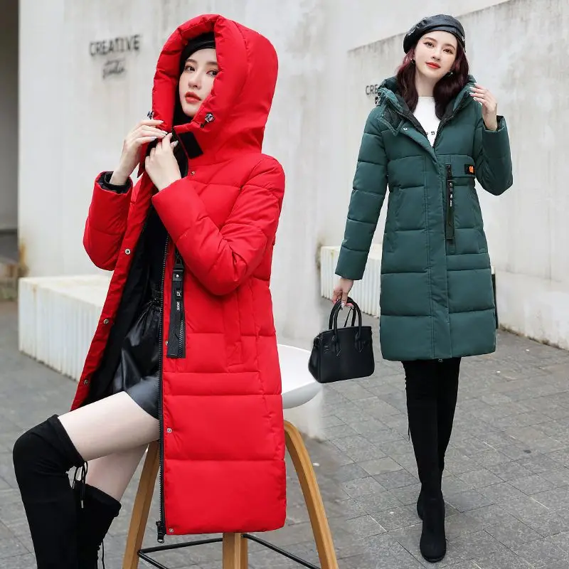 Winter Women's Cold Coat Parkas Super Hot Coats Hooded Long Cotton Padded Jacket Jackets Womens Winter Clothing 2022 Fashion