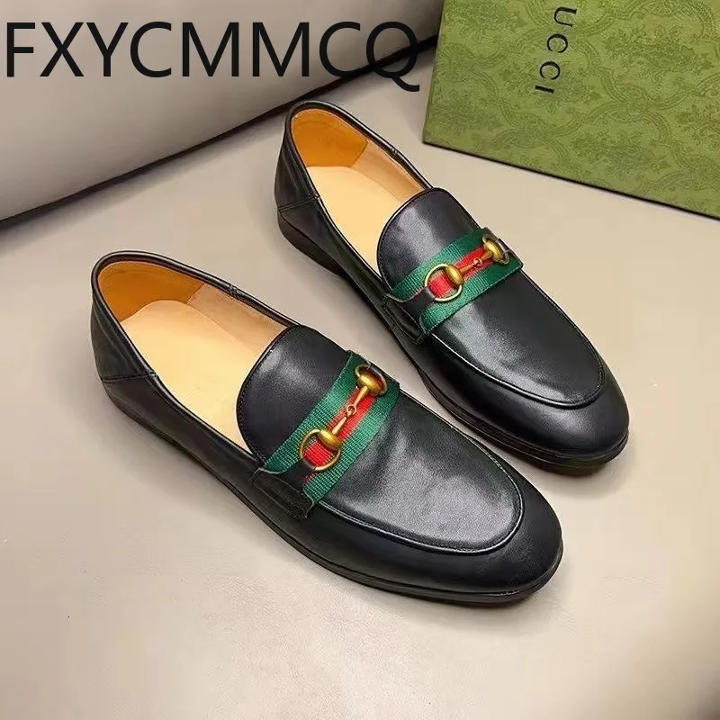 

FXYCMMCQ Spring and Autumn 2023 Leather Horsebit, Loaf Leather Shoes, Slip-on Slip-on, Casual Business-p2