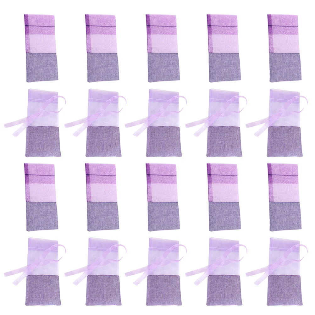 

Марлевые пакеты с лавандой, парфюмерные пакеты, пустые, для гардероба автомобиля (темно-фиолетовый светильник-фиолетовый, по 10 штук)