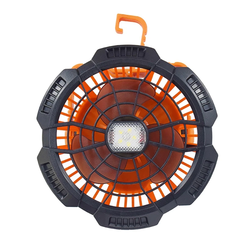 

Portable Camping Fan For Tent USB Rechargeable Fan With Light Outdoor Fan With Hook For Home Office Travel Hiking Truck