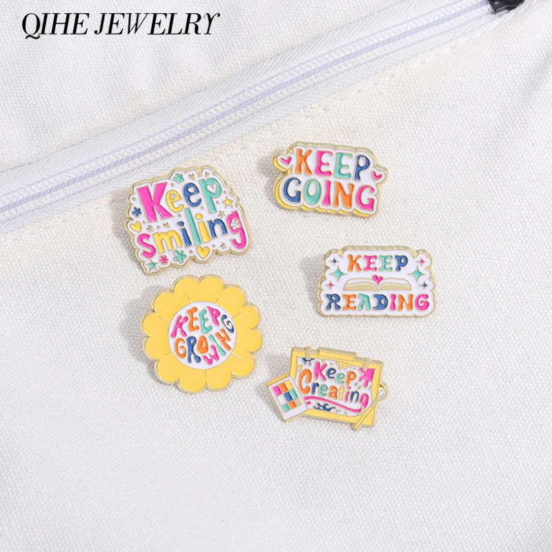 Надежда благословение слова брошь с буквами эмалированные булавки красочные