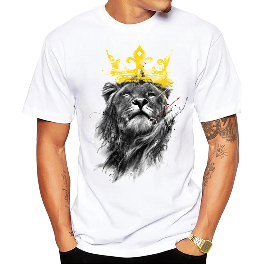 

2022 мужские новые футболки с рисунком короля льва