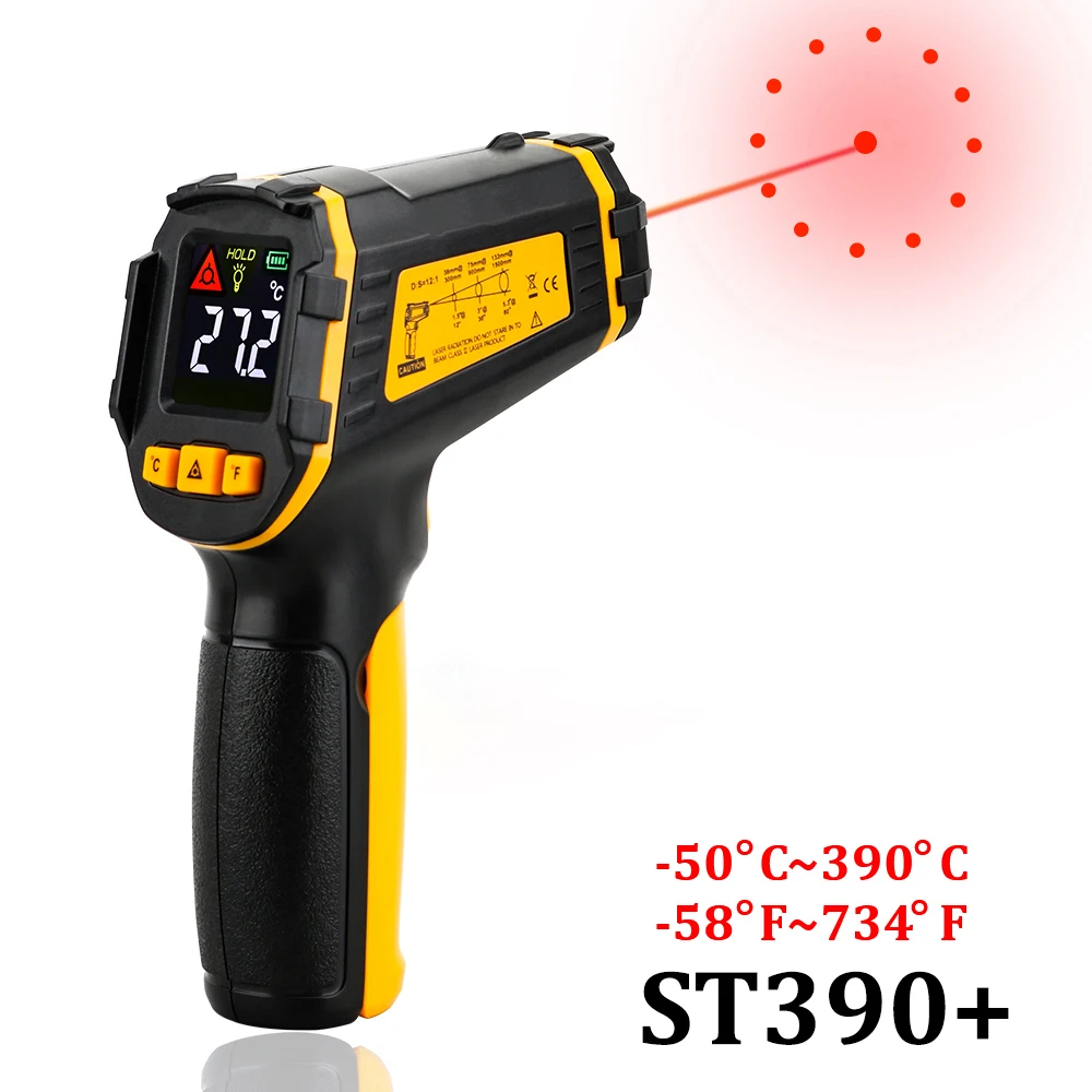 

ИК-термометр ST390 + ST490 + с цифровым ЖК-дисплеем