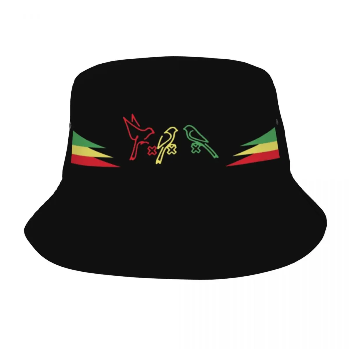 Fashion Ajax Three Little Bird Bob Marley Bucket Hat for Men Women Print Summer Beach Sun Fisherman Cap