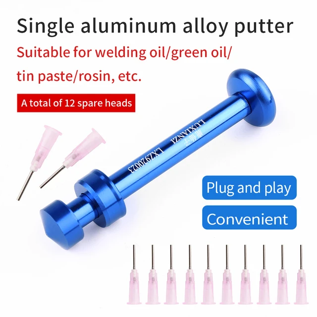

LUXIANZI Стержень для усилителя флюса, игольчатый шприц для паяльной пасты, экструдер для оловянной пасты, зеленый масляный усилитель, инструменты для ремонта сварки