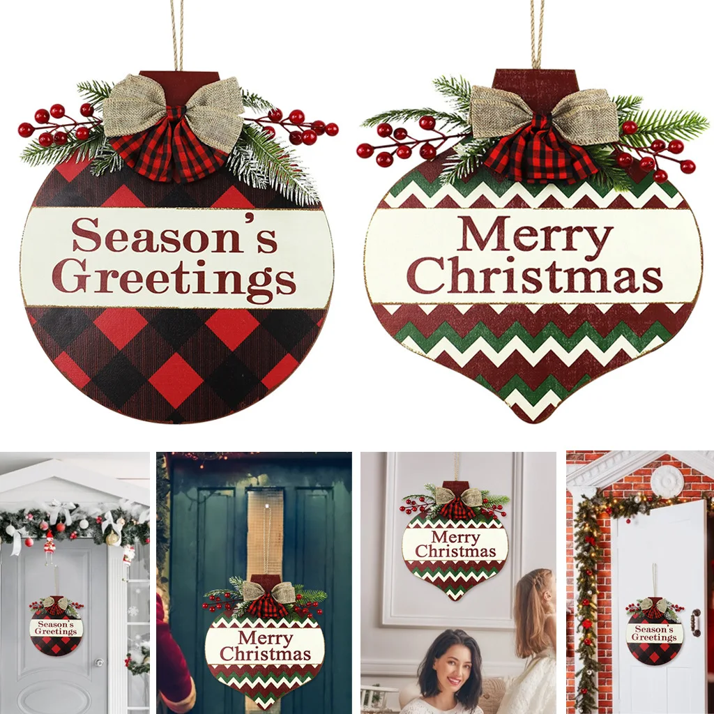 

Welcome Round Wood Sign Wooden Plaque Pastoral Wooden Hanging Plate Decoration for Garden Farmhouse Home Christmas Wall Decor