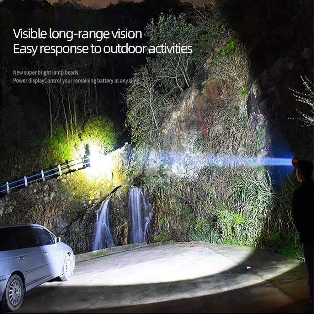 Портативный светодиодный налобный фонарь перезаряжаемый водонепроницаемый