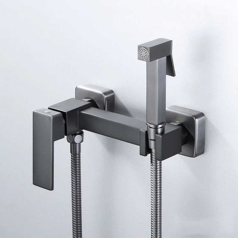 Смесители для душа и биде, Золотая щетка, гигиенический душ, Аэрограф, кран, смеситель горячей и холодной воды, черный спрей для туалета, биде, смесители для душа