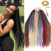 12 16 20 24 30inch synthetic crochet hair high quality braiding hair extension box braids hair crochet braids ombre brown blonde