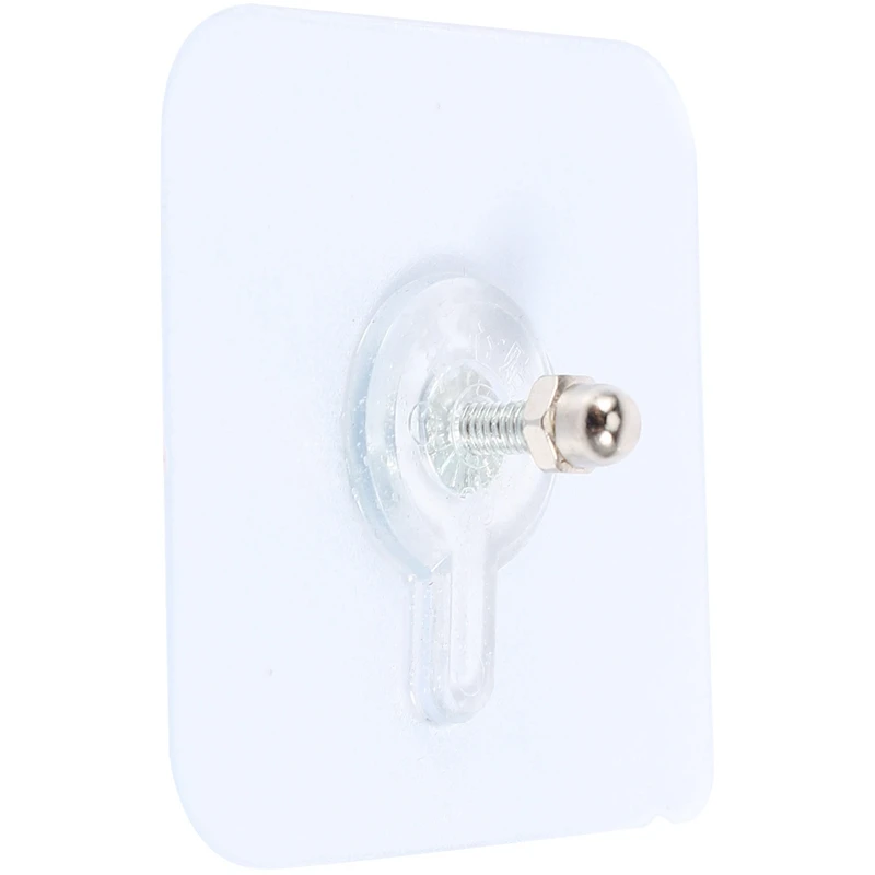 

20Pcs 16Mm Seamless Adhesive Hook Viscose Hook With Screw Strong Pendant Paste Screws Stainless Hanger Screws Hook