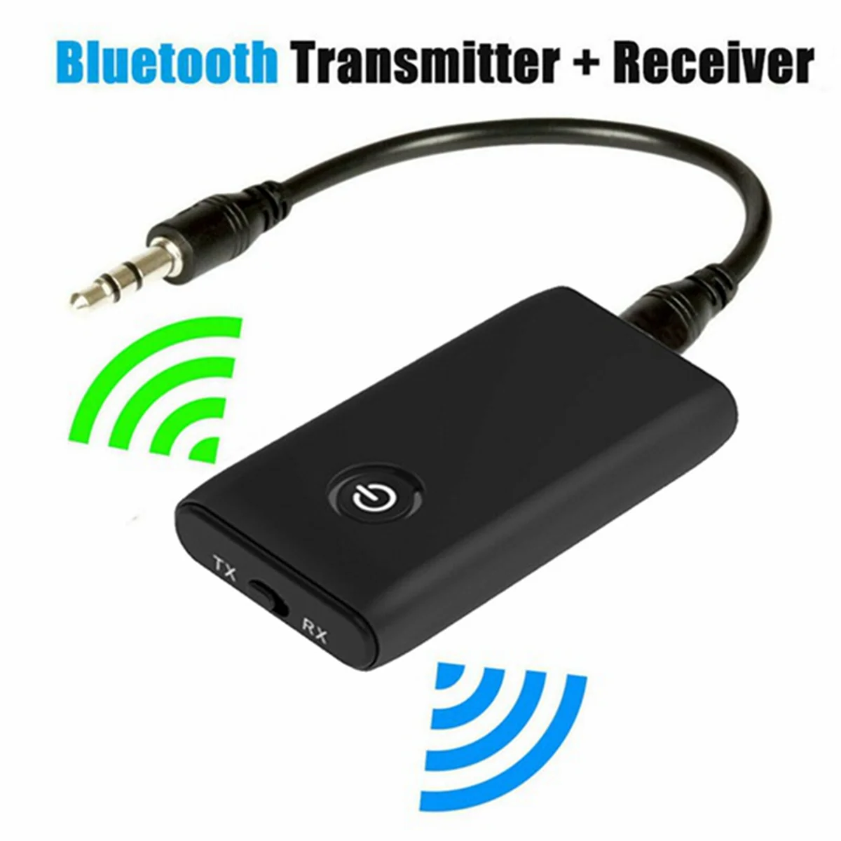 Bluetooth 5.3 Adapter for Airplane to 2 Wireless Headphones 3.5mm Jack In-Flight Transmitter Receiver TV