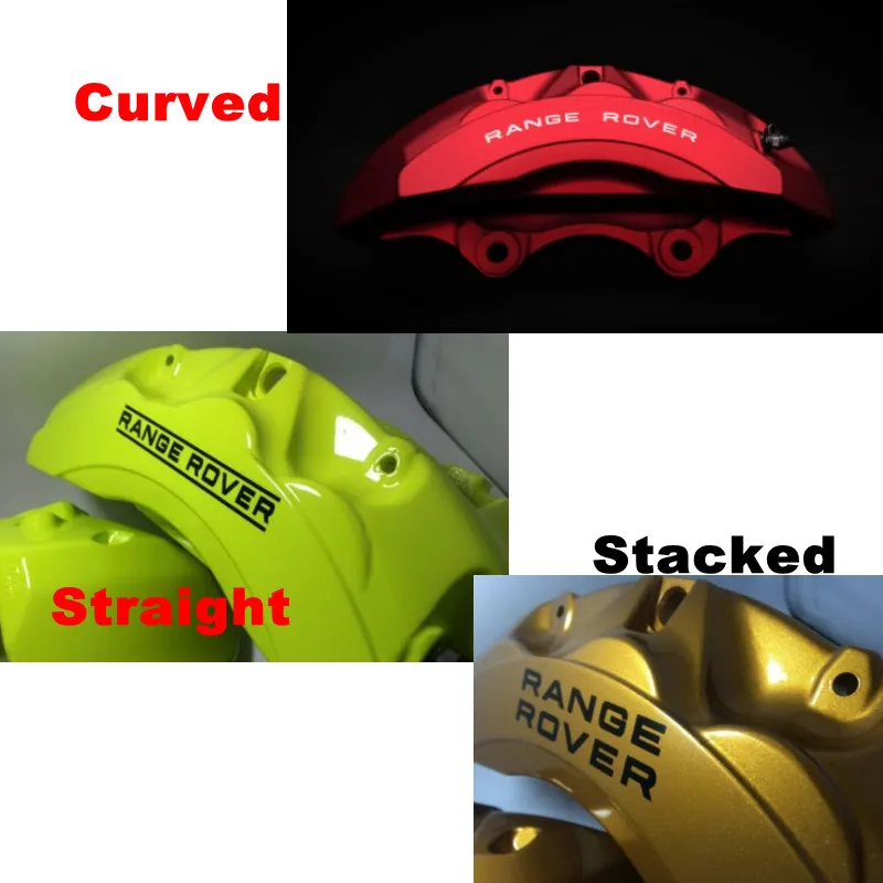 

6 шт., виниловые термостойкие наклейки на тормозной суппорт Range Rover