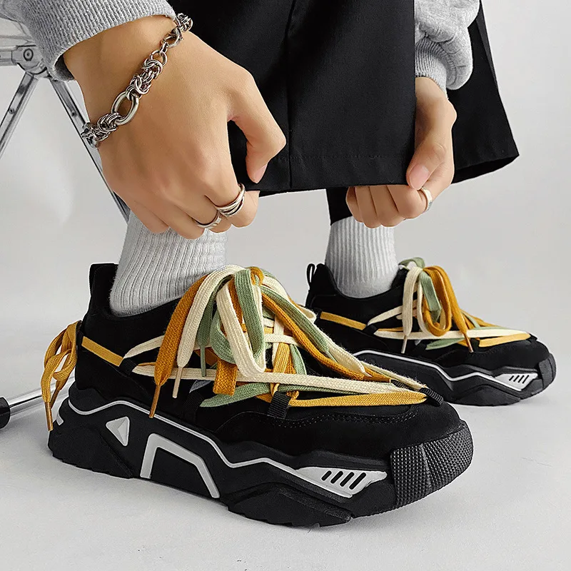 

Vulcanized Shoes Dad Shoes Luxury Sneakers Men Shoes Chunky Sneakers Men Black Sneakers Men High Fashion Zapatos Hombre