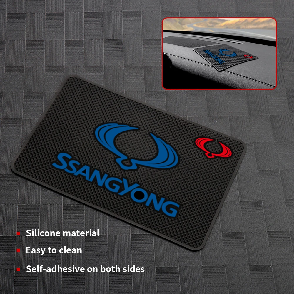 

1Pcs Silicone Car Dashboard Anti-Slip Mat Phone Holder Non-Slip Pad Auto Accessories For SsangYong Kyron Stavic Rexton Sports