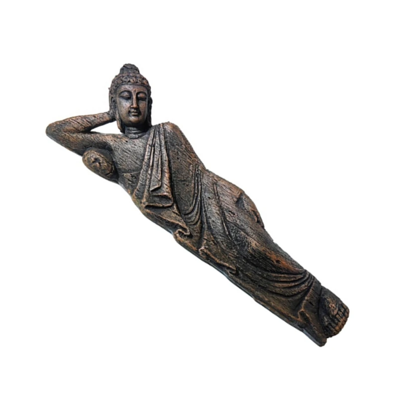 Винтажная статуя Будды для аквариума тонущая смола украшение аксессуар