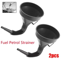 2pcs auto car motorcycle boat flexible big funnel oil water gas fuel spout big barrel filters out damaging particles from fluid