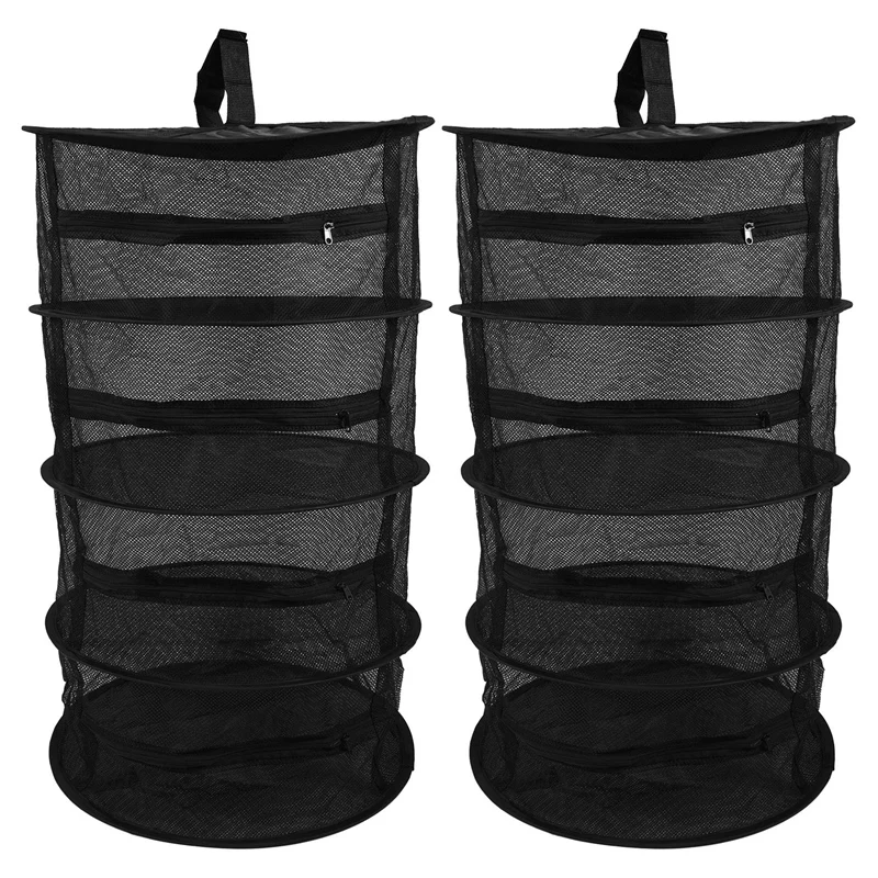 

2X Herb Drying Net With Zippers Herb Dryer Mesh Tray Drying Rack Flowers Buds