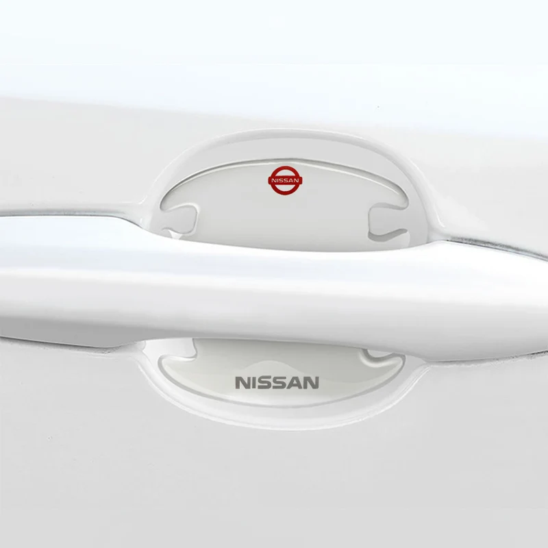 

4/8pcs Car Styling Emblem Door Bowl Transparent Protective Sticker for Nissan Qashqai Sylphy Tiida Almera Altima Teana x-trail