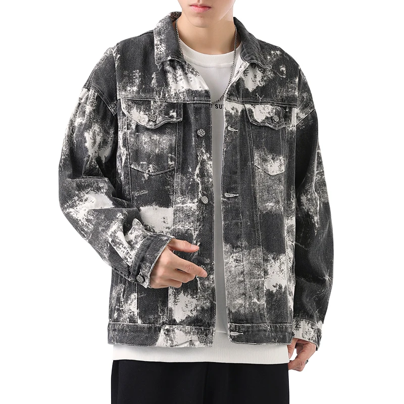 Мужская джинсовая куртка в стиле хип-хоп | одежда