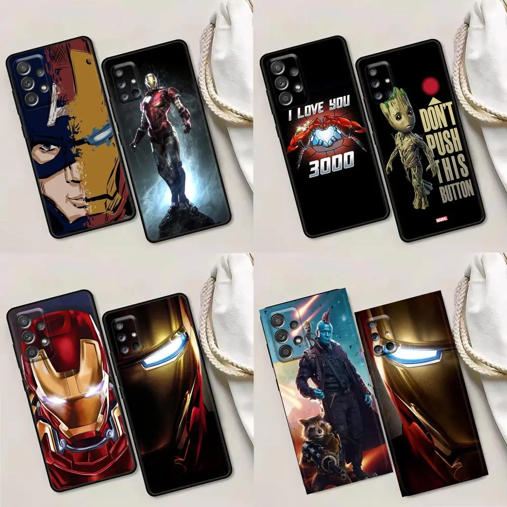 

Groot Thanos iron man Marvel Phone Case for Samsung A01 A02 A03s A11 A12 A21s A32 A41 A72 A52s 5G A91 A91s Case Soft Silicone