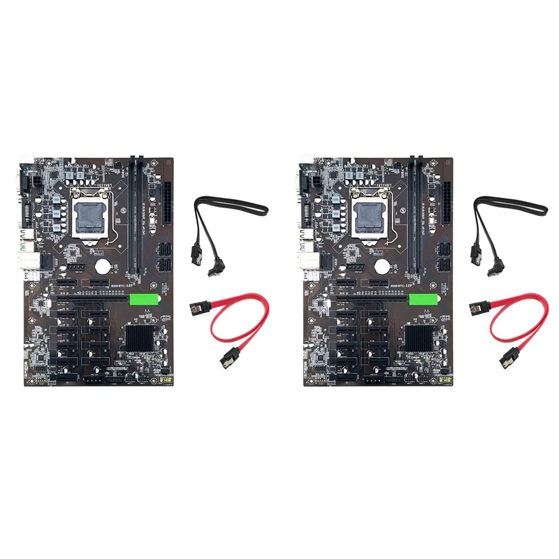 

Материнская плата для майнинга 2X B250 BTC с 2 кабелями XSATA LGA 1151 DDR4 12x, слот для графической карты SATA3.0 USB3.0 для майнинга BTC