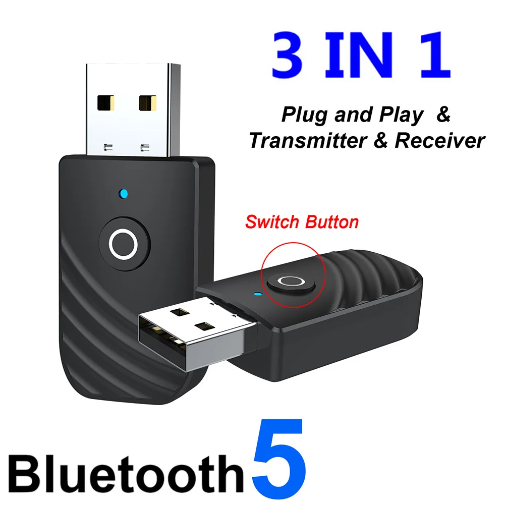 Беспроводной USB-адаптер 3 в 1 простая эксплуатации портативный музыкальный