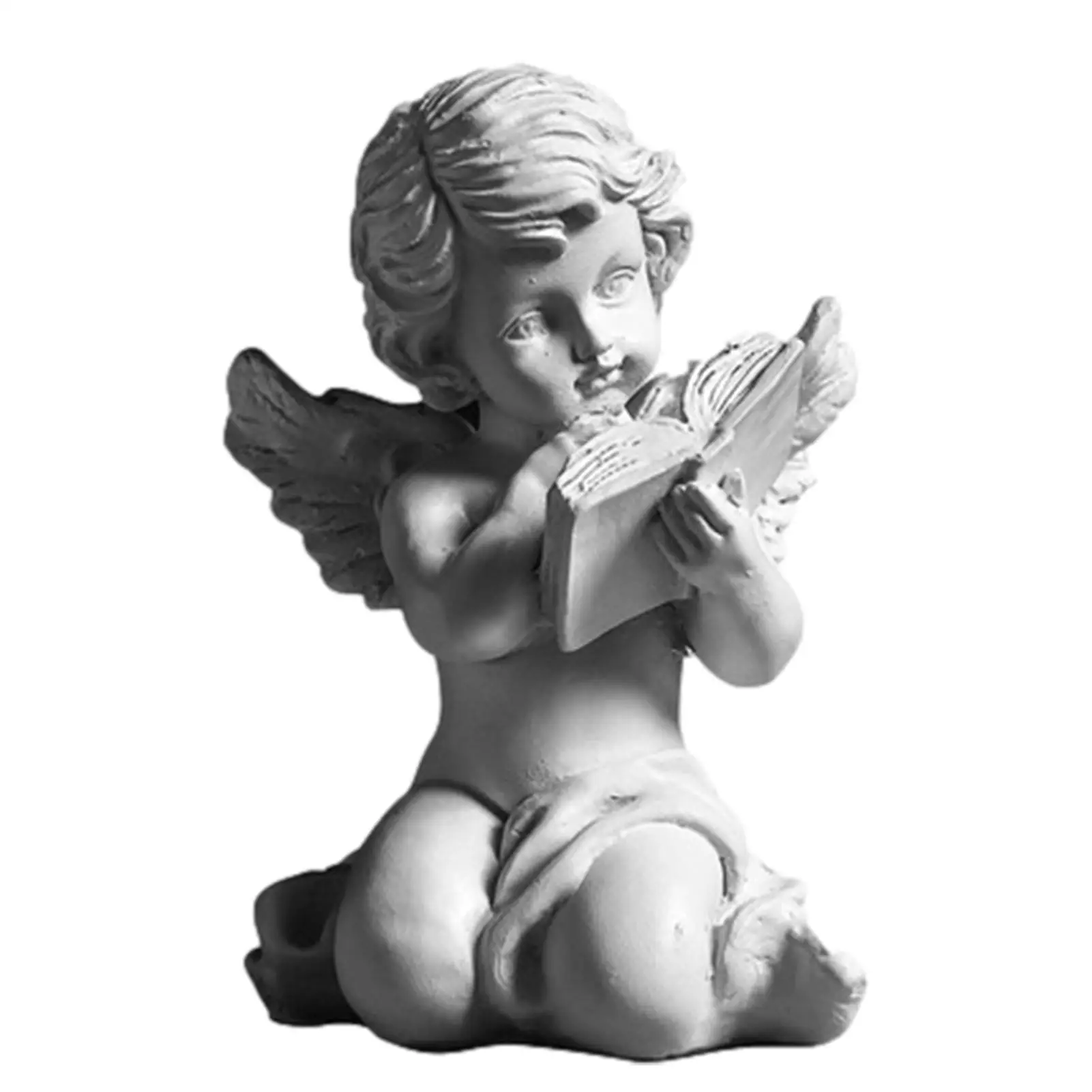 

Милый маленький ангел статуя из смолы читать Cherub домашний сад Декор