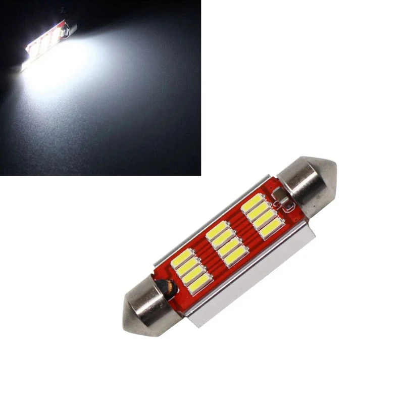 

Automobile LED Light Double Pointed Reading Light 31 36 39 41mm Roof License Plate Light 4014 Decoding Dashboard Light Supplies