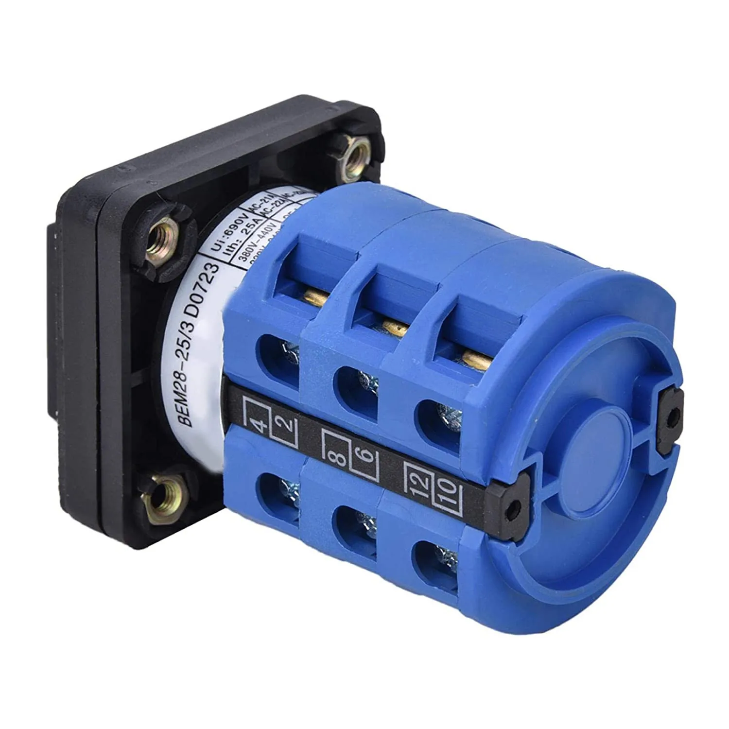 

Replacement Transfer Switch Rotary Three Phase Panel Tool Changeover Parts 1-0-2 3 Position 25A 3 Needles 690V