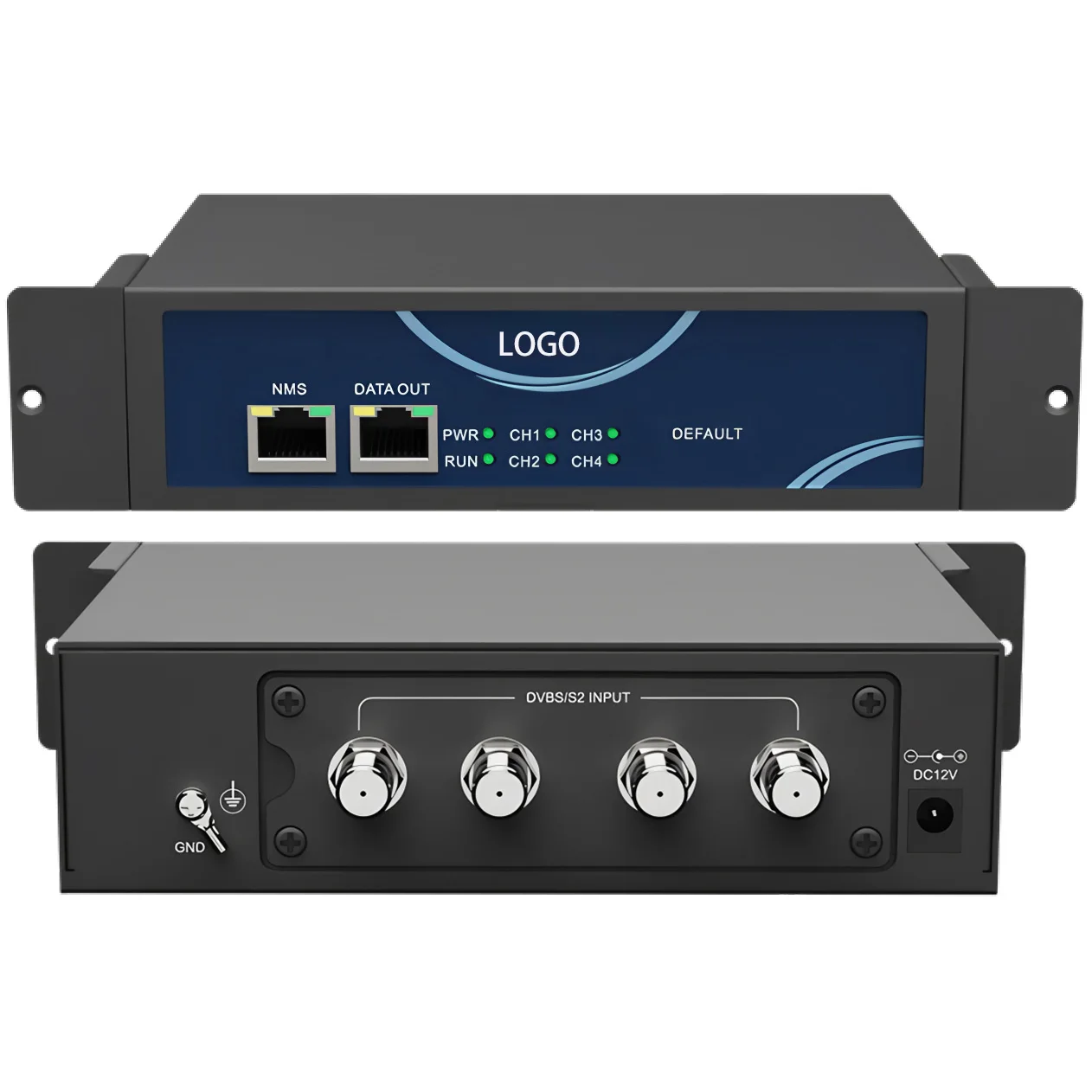 Фото 4-канальный вход DVB-C, ATSC, DVB-T/T2, DTMB, 2 IP-выхода, оборудование для гостиничных ТВ-систем, энкодер ТВ-сигнала №1