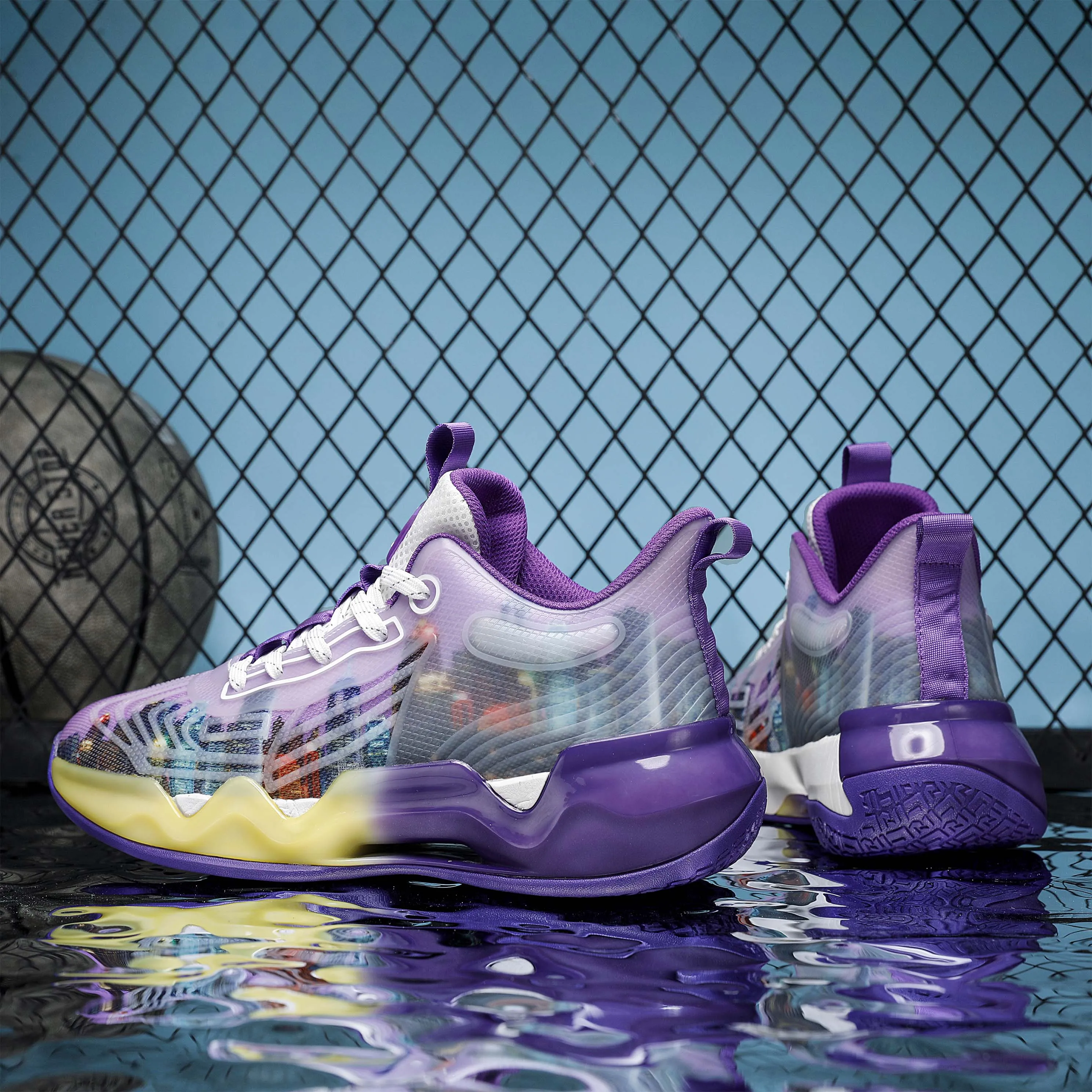 

Professional Basketball Shoes for 2022 Popcorn Sole Cement Floor Non-slip High Quality Sports Basketball Sneakers Wholesale