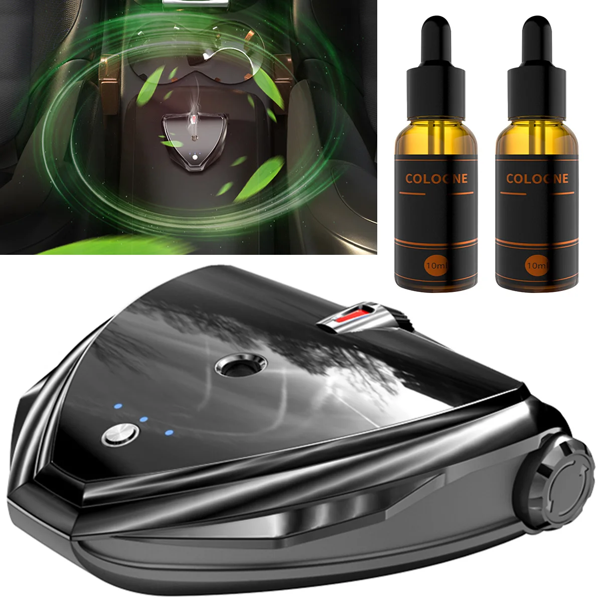 

Car Air Freshener Intelligent Aromatherapy Essential Oil Diffuser Portable Mist Humidifier with 3 Spray Modes Perfume Air