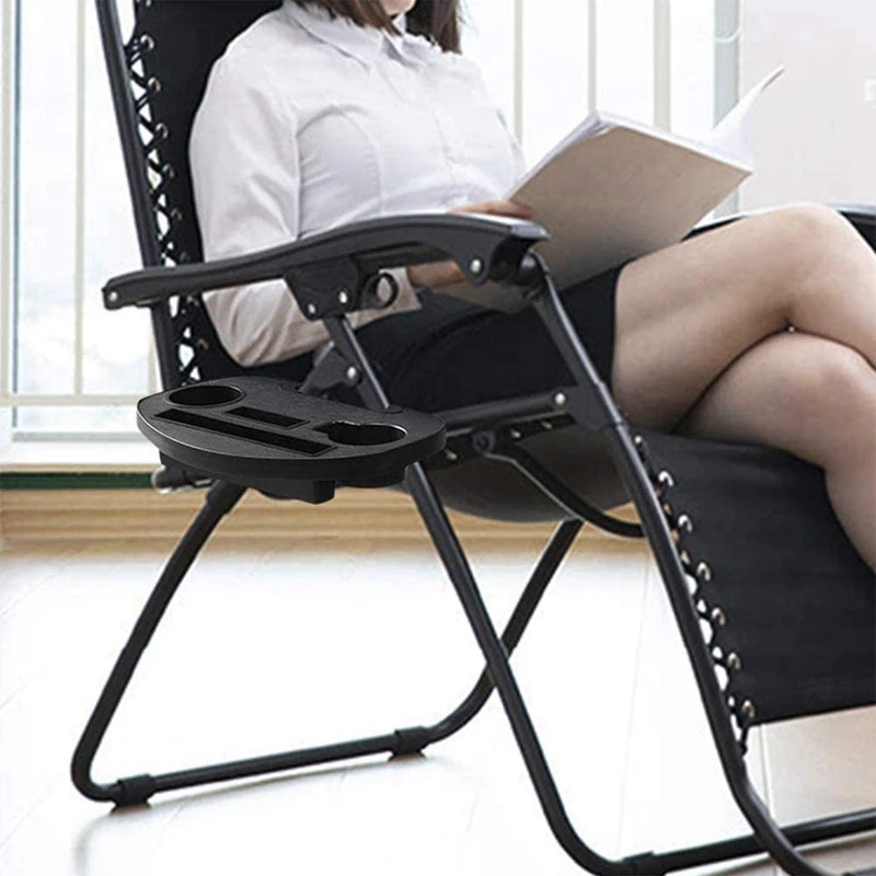 2 шт. Овальный держатель для стакана стула нулевой гравитации поднос с зажимом на