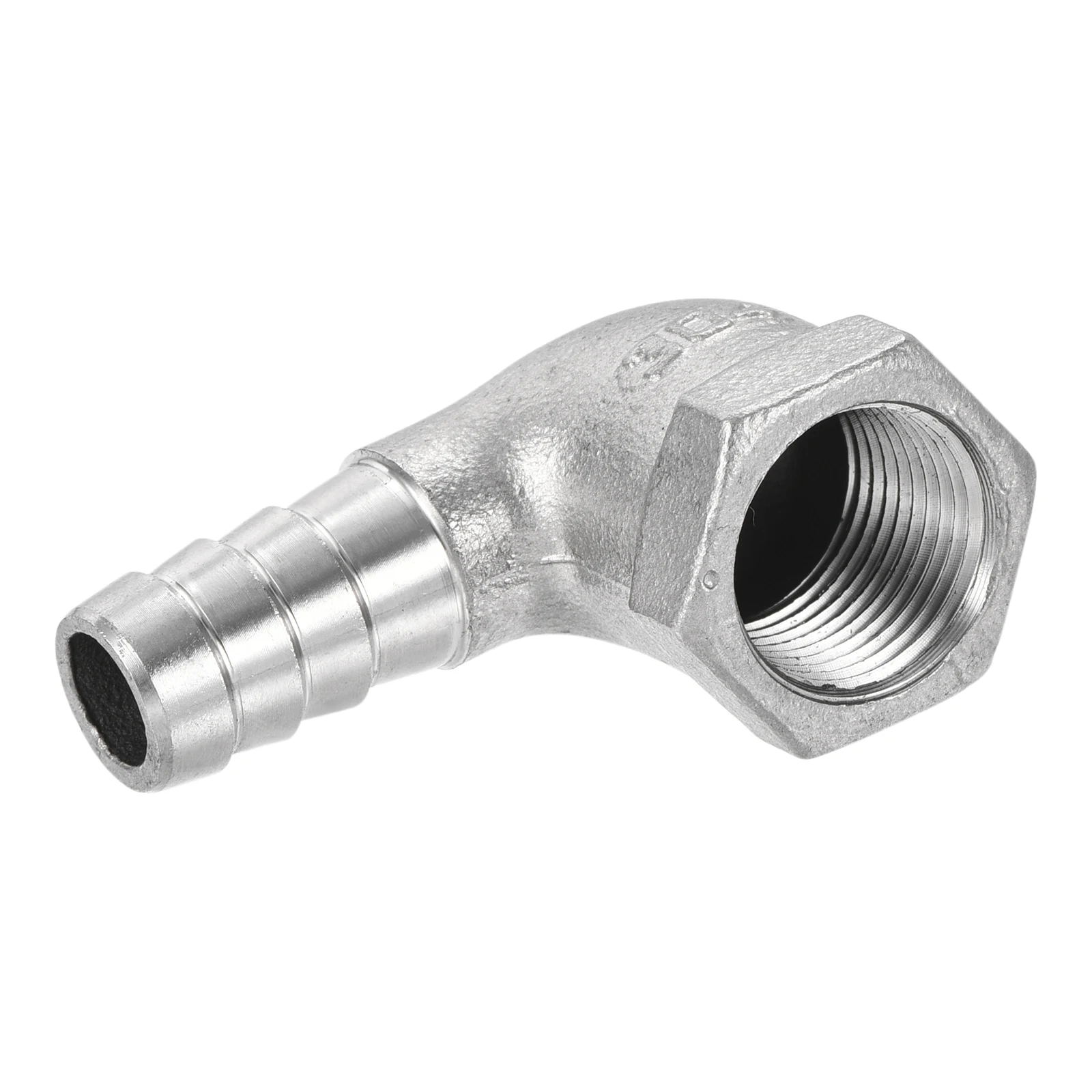 

Uxcell 304 Stainless Steel Hose Barb Fitting Elbow 12mm x 3/8BSPT Female Thread Right Angle Pipe Connector