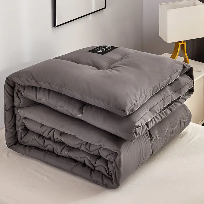 

1pcs Microfiber Quilt Sanding Comforter Thick En Winter Bedding Warm Quality Quilt Perfect For Autumn-Winter Blanket With Fillin
