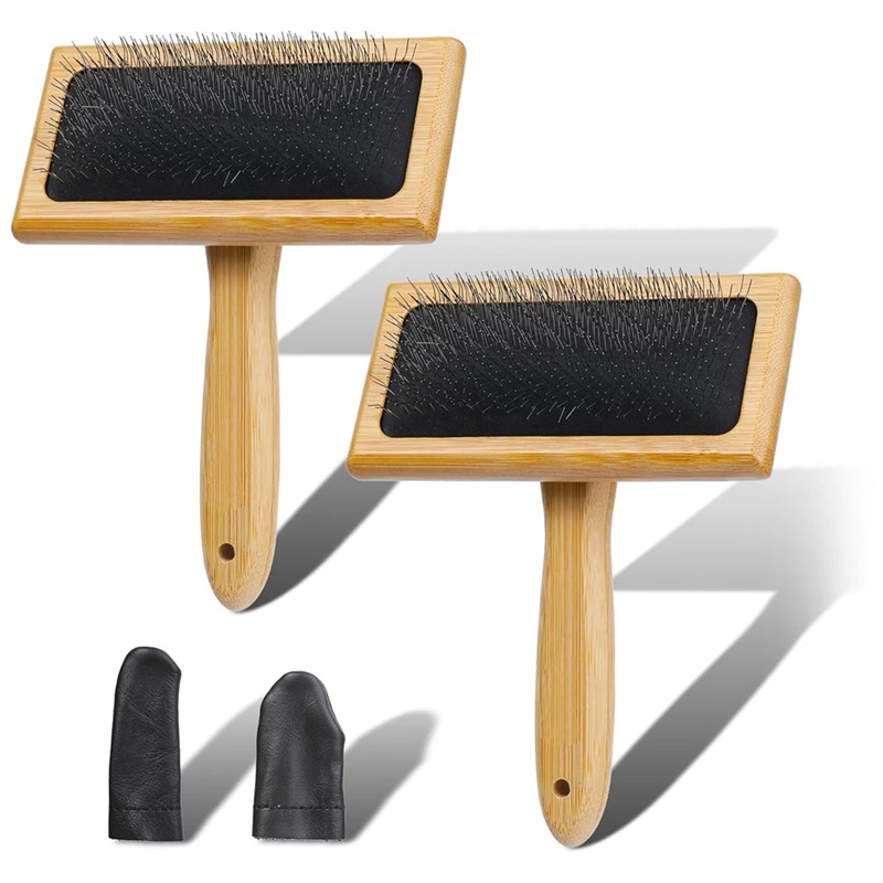 Щетка для кардинга шерсти волокон кошек собак 2 шт.