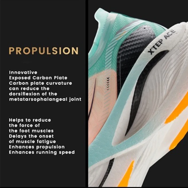 Xtep 160X 3.0 Pro Men Running Shoes Carbon Plate Professional Marathon PB Rebound Cushioning Sports Sneakers Male 978119110115