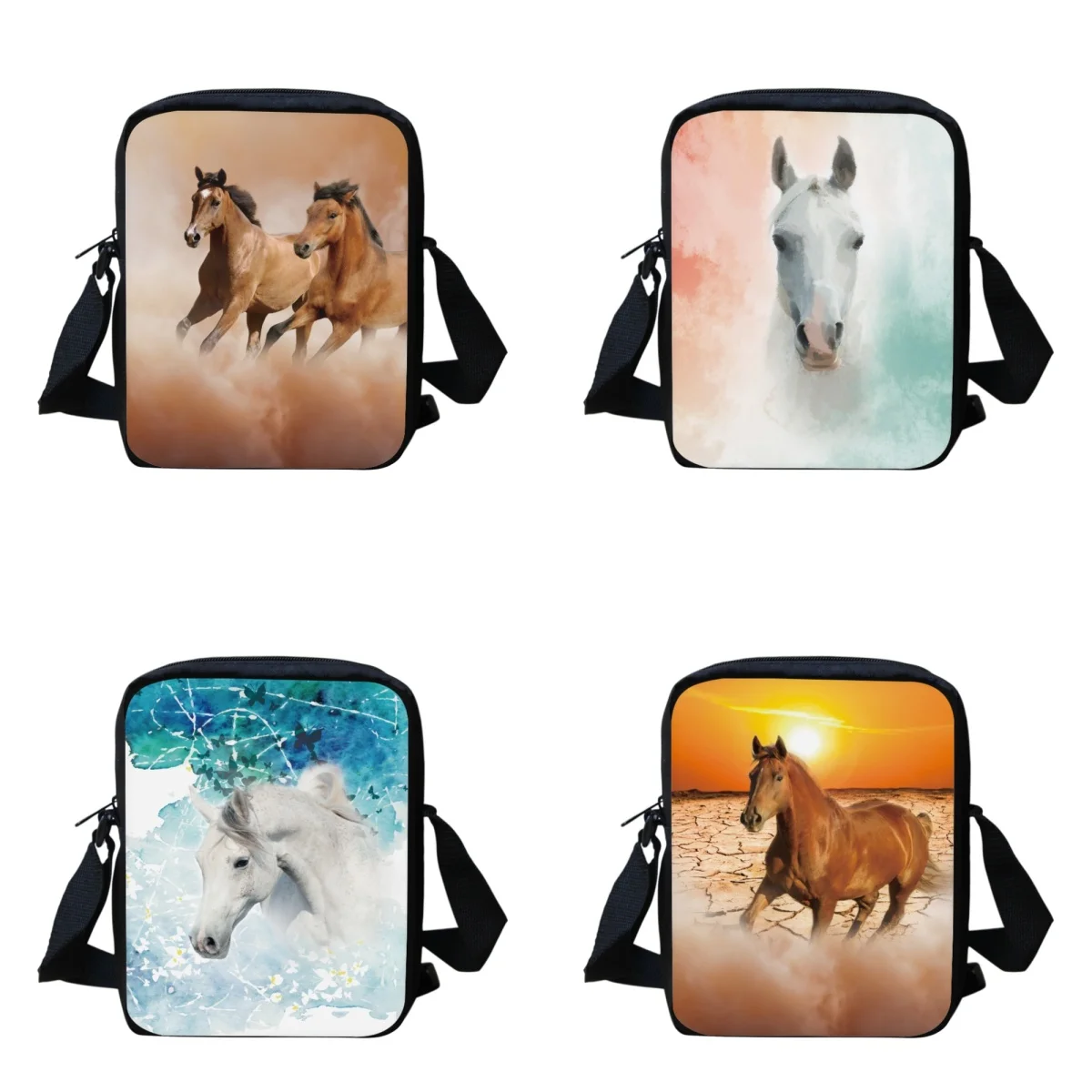 Women Shoulder Bags for Travelling Fashion Cool Horse Mini Messeger Bag Small Handbag for Ladies Teenager Girls Crossbody Sac