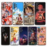 japan anime one piece luffy phone case for samsung a01 a02 s a03s a11 a12 a21s a32 5g a41 a72 5g a52s 5g a91 s soft silicone