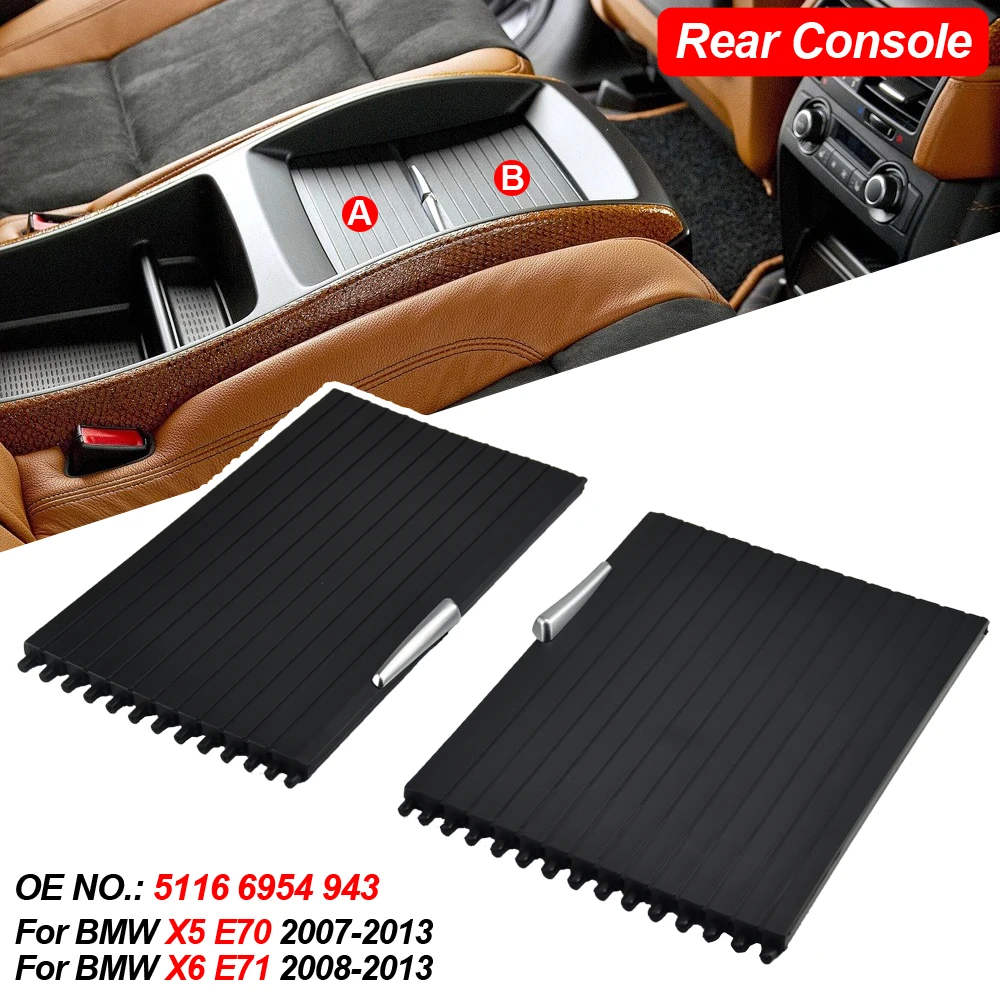 

51166954943 Interior Water Cup Rack Car Center Console Cover Slide Roller Blind Car Mounts Drinks Holders For BMW X5 E70 X6 E71