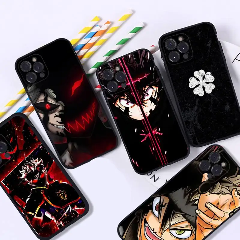 

Anime Black Clover Phone Case For iPhone 8 7 6 6S Plus X SE 2020 XR XS 14 11 12 13 Mini Pro Max Mobile Case