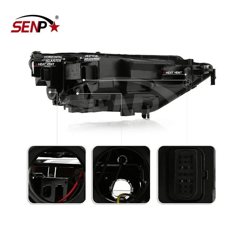 SENPEI Auto Body Parts 2019-2023 Jetta Непроекторные светодиодные фары DRL Фари