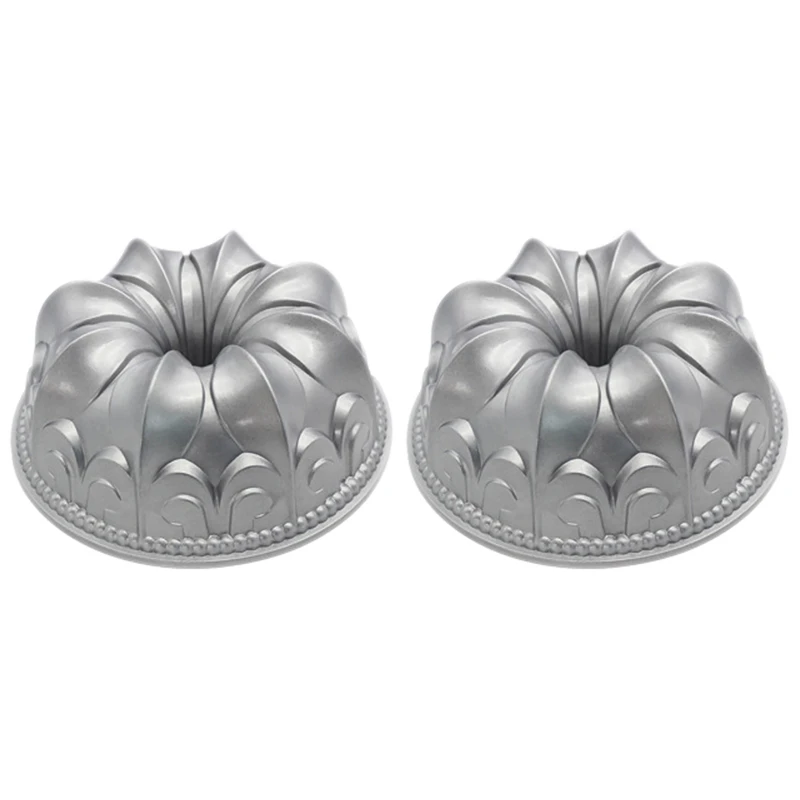 

2X Charlotte Cake Pan,Aluminum Alloy Cake Mold DIY Baking Dessert Mousse Cake Kitchen Tool