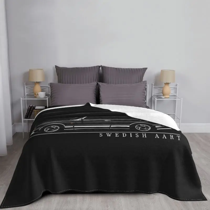 Classic For Saab 900 Turbo Fans Swedish Aart Blanket Luxury Flannel Sofa Cover Family Expenses