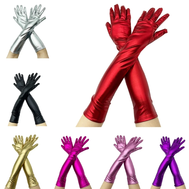 

Pole Dance Gloves Long Punk Gloves Long Faux Leather Gloves Women Dance Gloves