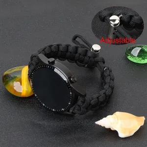 Nylon Strap For Samsung Galaxy Watch 4/Classic/46mm/Active 2/Gear S3/Amazfit Adjustable Elastic Bracelet Huawei GT 2/3 Pro Band